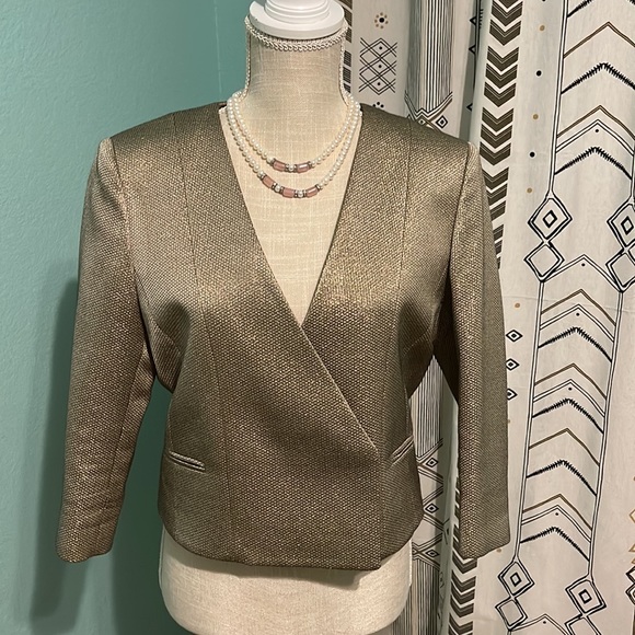 Tiger of Sweden Crop Jacket ‘Cateline’ Shimmery European Size 40 US Large - Picture 1 of 9